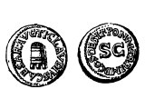 Coin of Claudius, struck in 41/42 AD after a famine. Left shows a grain measure.